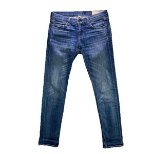 Rag & Bone Dre Low-Rise Slim Boyfriend Denim Blue Jeans Size 25